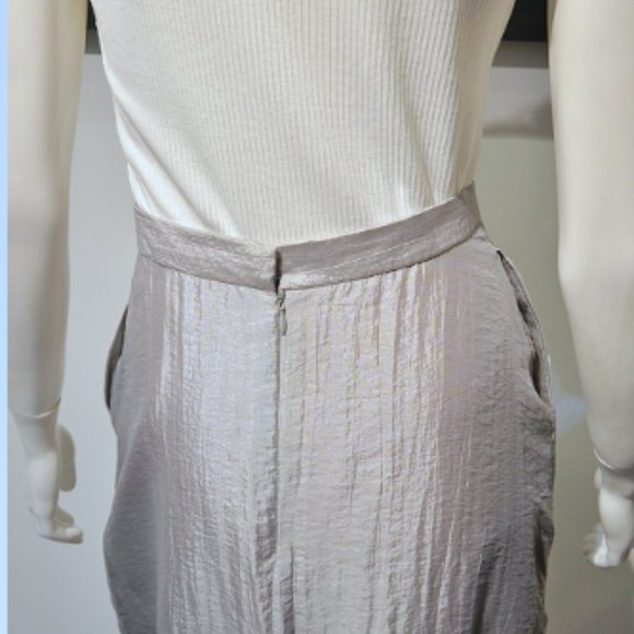 Vintage 90's-Silver Grey Ball Gown Skirt - Picture 5 of 9